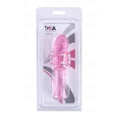 Стимулирующая розовая насадка с шишечками и шипами - 13,5 см. - Toyfa Basic - в Махачкале купить с доставкой