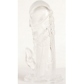 Прозрачная гелевая насадка с клиторальным отростком - 13 см. - Toyfa Basic - в Махачкале купить с доставкой