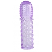 Насадка гелевая фиолетовая с точками, шипами и наплывами - 13,5 см. - Toyfa Basic - в Махачкале купить с доставкой