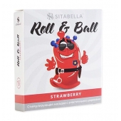 Стимулирующий презерватив-насадка Roll   Ball Strawberry - Sitabella - купить с доставкой в Махачкале