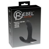 Черный вибромассажер простаты с функцией римминга Plug with Perineum Stimulator - 16,6 см. - Orion - в Махачкале купить с доставкой