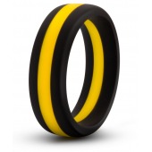 Черно-желтое силиконовое эрекционное кольцо Silicone Go Pro Cock Ring - Blush Novelties - в Махачкале купить с доставкой