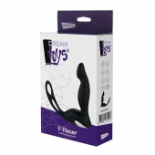 Черный вибромассажер простаты P-PLEASER W ERECTION ENHANCE - Dream Toys - в Махачкале купить с доставкой