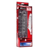 Прозразная закрытая насадка на пенис с поддержкой мошонки Clearly Ample Penis Enhancer - 22 см. - XR Brands - в Махачкале купить с доставкой