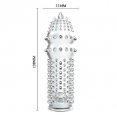 Закрытая прозрачная насадка Crystal sleeve - 14,2 см. - Erowoman-Eroman - в Махачкале купить с доставкой
