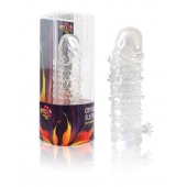 Закрытая прозрачная рельефная насадка Crystal sleeve - 13 см. - Erowoman-Eroman - в Махачкале купить с доставкой