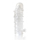 Закрытая прозрачная рельефная насадка Crystal sleeve - 13 см. - Erowoman-Eroman - в Махачкале купить с доставкой