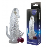 Закрытая прозрачная вибронасадка на пенис Crystal Sleeve Vibe - Erowoman-Eroman - в Махачкале купить с доставкой