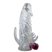 Закрытая прозрачная вибронасадка на пенис Crystal Sleeve Vibe - Erowoman-Eroman - в Махачкале купить с доставкой