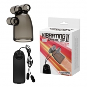 Дымчатая насадка-мастурбатор с вибрацией Vibrating Crystal Cap II - Baile - в Махачкале купить с доставкой