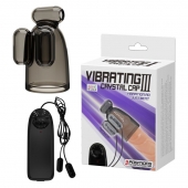 Дымчатая насадка-мастурбатор с вибрацией Vibrating Crystal Cap III - Baile - в Махачкале купить с доставкой