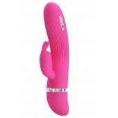 Розовый вибратор Ingram с электростимуляцией - 19,2 см. - Baile - купить с доставкой в Махачкале