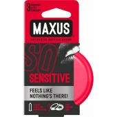 Ультратонкие презервативы в железном кейсе MAXUS Sensitive - 3 шт. - Maxus - купить с доставкой в Махачкале