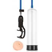 Прозрачная вакуумная помпа Sex Expert с насадкой-вагиной - Sex Expert - в Махачкале купить с доставкой