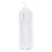 Закрытая рельефная насадка Crystal sleeve с усиками - 12 см. - Erowoman-Eroman - в Махачкале купить с доставкой