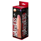 Телесная насадка без мошонки на Harness с коннектором BLACK LINE - 17,5 см. - LOVETOY (А-Полимер) - купить с доставкой в Махачкале