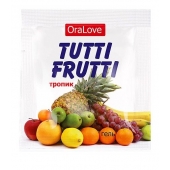 Пробник гель-смазки Tutti-frutti со вкусом тропических фруктов - 4 гр. - Биоритм - купить с доставкой в Махачкале