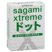 Презервативы Sagami Xtreme SUPER DOTS с точками - 3 шт. - Sagami - купить с доставкой в Махачкале