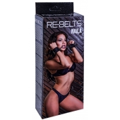 Черные кожаные наручники Naila - Rebelts - купить с доставкой в Махачкале