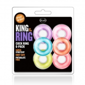 Набор из 6 эрекционных колец King of the Ring - Blush Novelties - в Махачкале купить с доставкой