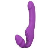 Фиолетовый безремневой вибрострапон DOUBLE DIPPER - Dream Toys - купить с доставкой в Махачкале