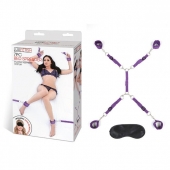 Фиолетовый набор фиксаций на кровати Classic Bedspreader - Lux Fetish - купить с доставкой в Махачкале