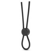 Черное силиконовое лассо на пенис SILICONE LOOP COCK RING - Blush Novelties - в Махачкале купить с доставкой