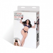 Чёрные манжеты для фиксации на кровати Bondage Bed Strap - Lux Fetish - купить с доставкой в Махачкале