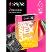Презервативы для орального секса DOMINO Sweet Sex с ароматом манго - 3 шт. - Domino - купить с доставкой в Махачкале