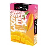 Презервативы для орального секса DOMINO Sweet Sex с ароматом манго - 3 шт. - Domino - купить с доставкой в Махачкале