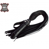 Черная плеть  Ковбой  с ручкой-фаллосом - 55 см. - Sitabella - купить с доставкой в Махачкале