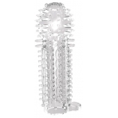 Закрытая прозрачная насадка на пенис с шипиками Nubby Sleeve - 14,5 см. - Chisa - в Махачкале купить с доставкой