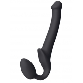 Черный безремневой страпон Silicone Bendable Strap-On S - Strap-on-me - купить с доставкой в Махачкале