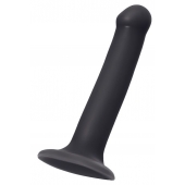 Черный фаллос на присоске Silicone Bendable Dildo M - 18 см. - Strap-on-me - купить с доставкой в Махачкале