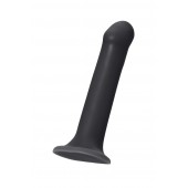 Черный фаллос на присоске Silicone Bendable Dildo L - 19 см. - Strap-on-me - купить с доставкой в Махачкале