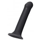 Черный фаллос на присоске Silicone Bendable Dildo L - 19 см. - Strap-on-me - купить с доставкой в Махачкале