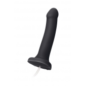 Черный фаллос с имитацией эякуляции Silicon Cum Dildo L - 19,6 см. - Strap-on-me - купить с доставкой в Махачкале
