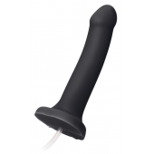 Черный фаллос с имитацией эякуляции Silicon Cum Dildo L - 19,6 см. - Strap-on-me - купить с доставкой в Махачкале