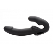 Черный безремневой страпон Urge Silicone Strap On с пультом ДУ - 24 см. - XR Brands - купить с доставкой в Махачкале