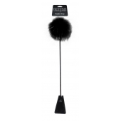 Черный стек Feather Crop с пуховкой на конце - 53,3 см. - Pipedream - купить с доставкой в Махачкале