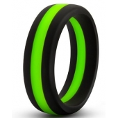 Черно-зеленое эрекционное кольцо Silicone Go Pro Cock Ring - Blush Novelties - в Махачкале купить с доставкой