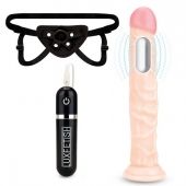 Регулируемые трусики с вибрирующей насадкой - 21 см. - Lux Fetish - купить с доставкой в Махачкале
