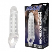 Прозрачная текстурированная насадка Mighty Extender - 13 см. - BlueLine - в Махачкале купить с доставкой