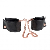 Черные мягкие наручники Entice French Cuffs с цепью - California Exotic Novelties - купить с доставкой в Махачкале