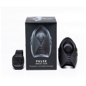 Темно-серый инновационный мужской осциллятор PULSE SOLO LUX с пультом ДУ - Hot Octopuss - в Махачкале купить с доставкой