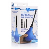 Анальный душ с 3 насадками Premium One-way Valve Anal Douche Set - XR Brands - купить с доставкой в Махачкале