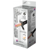 Пояс-трусики с насадкой Glamour Silver - 15,5 см. - LOVETOY (А-Полимер) - купить с доставкой в Махачкале