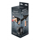 Черный пояс для женщин BEST SELECT с 3 насадками - LOVETOY (А-Полимер) - купить с доставкой в Махачкале