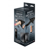 Черный женский пояс BEST SELECT с 3 насадками и вибрацией - LOVETOY (А-Полимер) - купить с доставкой в Махачкале