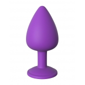 Фиолетовая анальная пробка со стразом Her Little Gem Large Plug - 9,5 см. - Pipedream - купить с доставкой в Махачкале